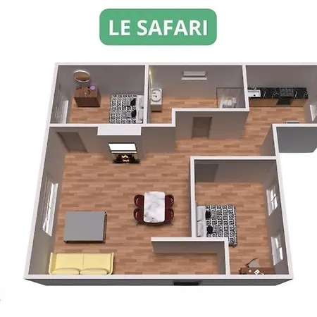 Апартаменты Le Safari - Face Gare - Parking - Familial & Architecte - Rent Immo Труа